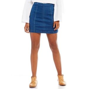 Free People modern femme denim skirt
